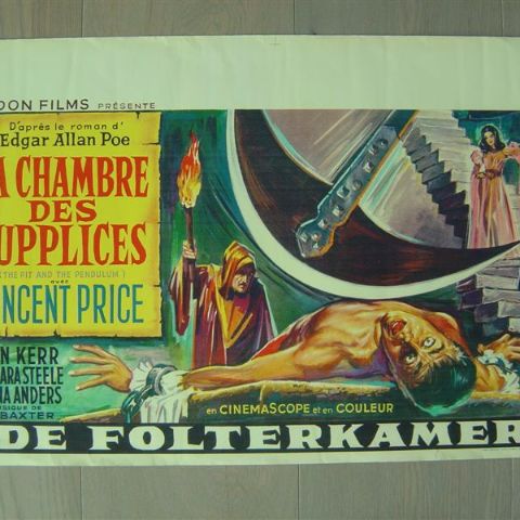 'La chambre des supplices' (The pit and the pendulum) Belgian affichette